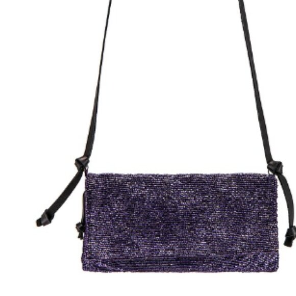 new FREE PEOPLE PLUS ONE EMBELLISHEDCROSS BODY BAG in orchid 253 - Picture 8 of 16